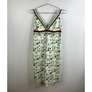 David Meister Babydoll Sheath Dress Size 6 Polka Dot Geometric Y2K Groovy Bold